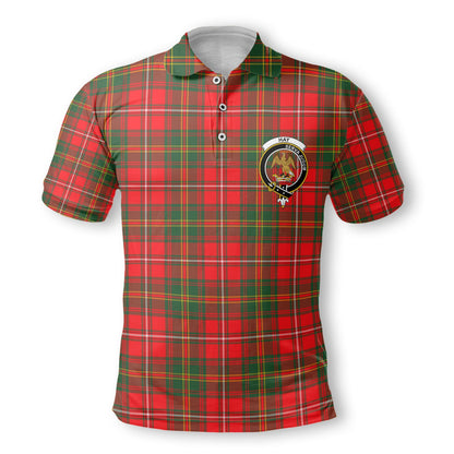 Clan Hay Tartan Men Polo Shirt Crest And Plaid Basic Style