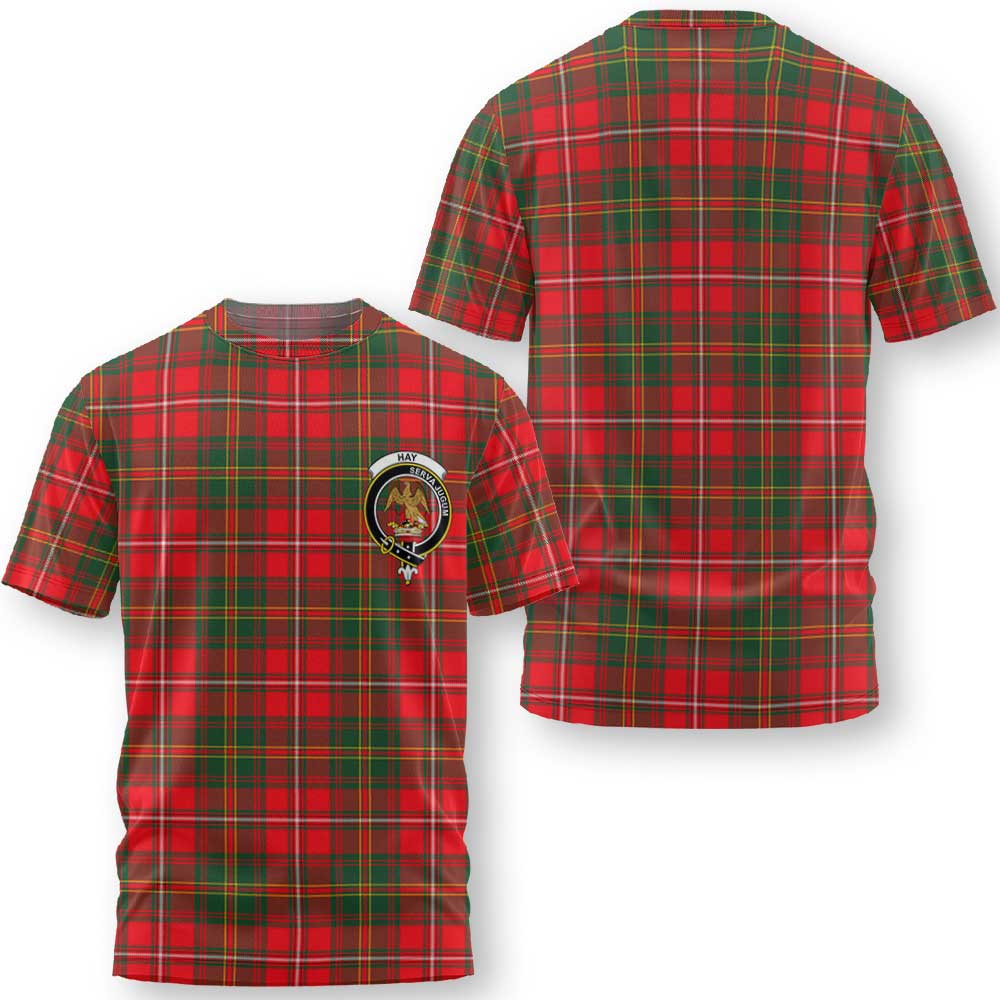 Clan Hay Tartan Men T Shirt Crest And Plaid Basic Style