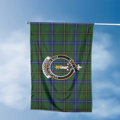 Clan Henderson Tartan Flag Crest And Plaid Basic Style