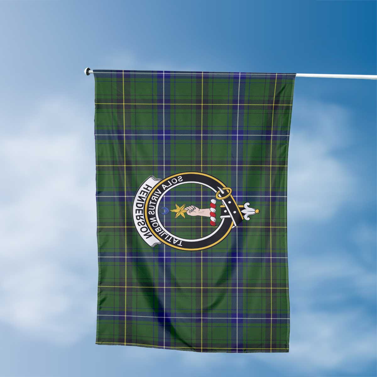 Clan Henderson Tartan Flag 1 Crest And Plaid Basic Style Tartan House Flag Crest And Plaid Basic Style