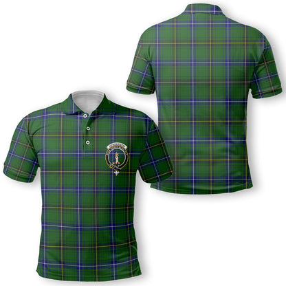 Clan Henderson Tartan Golf Men Polo Shirt Crest And Plaid Basic Style