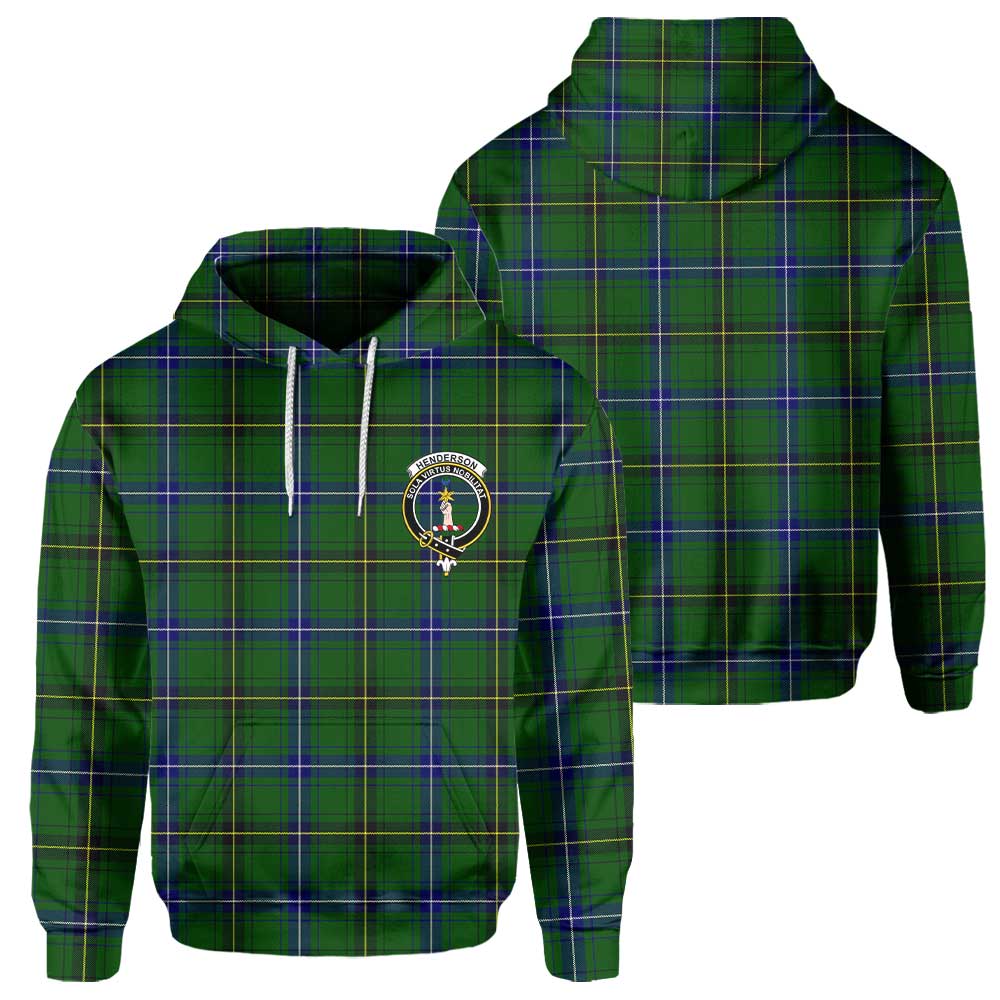 Clan Henderson Tartan Men Hoodie Crest And Plaid Basic Style