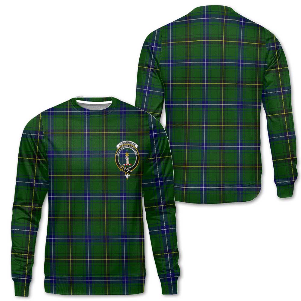 Clan Henderson Tartan Men Sweatshirt Crest And Plaid Basic Style