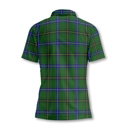 Clan Henderson Tartan Women Polo Shirt Crest And Plaid Basic Style