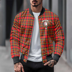 Clan Hepburn Tartan Men Bomber Jacket Crest And Plaid Basic Style