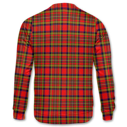 Clan Hepburn Tartan Men Sweatshirt Crest And Plaid Basic Style