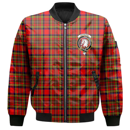 Clan Hepburn Tartan Women Bomber Jacket Crest And Plaid Basic Style