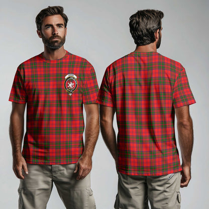 Clan Heron Tartan Men T Shirt Crest And Plaid Basic Style