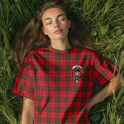 Clan Heron Tartan Women T Shirt Crest And Plaid Basic Style