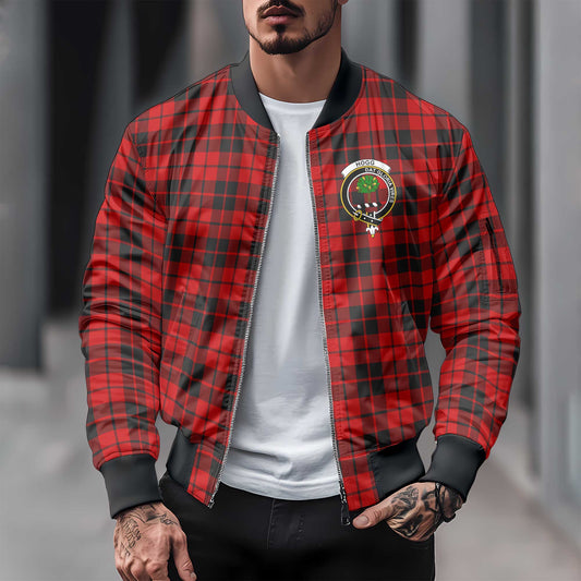 Clan Hogg Tartan Men Bomber Jacket Crest And Plaid Basic Style