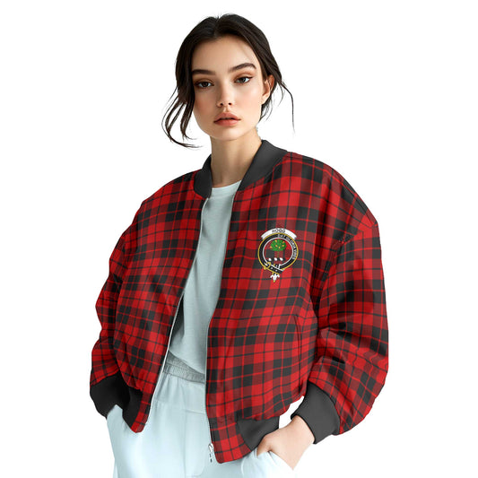 Clan Hogg Tartan Women Bomber Jacket Crest And Plaid Basic Style