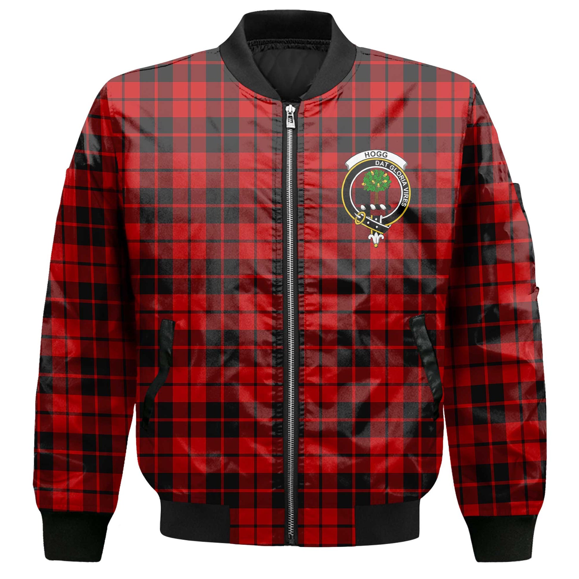 Clan Hogg Tartan Women Bomber Jacket Crest And Plaid Basic Style