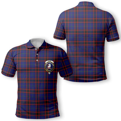 Clan Home Tartan Golf Men Polo Shirt Crest And Plaid Basic Style