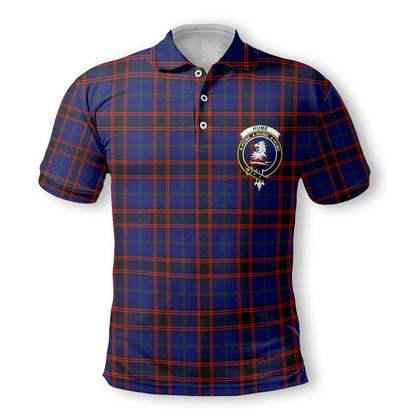 Clan Home Tartan Golf Men Polo Shirt Crest And Plaid Basic Style