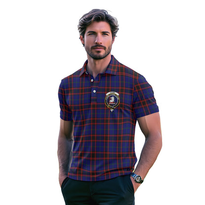 Clan Home Tartan Golf Men Polo Shirt Crest And Plaid Basic Style