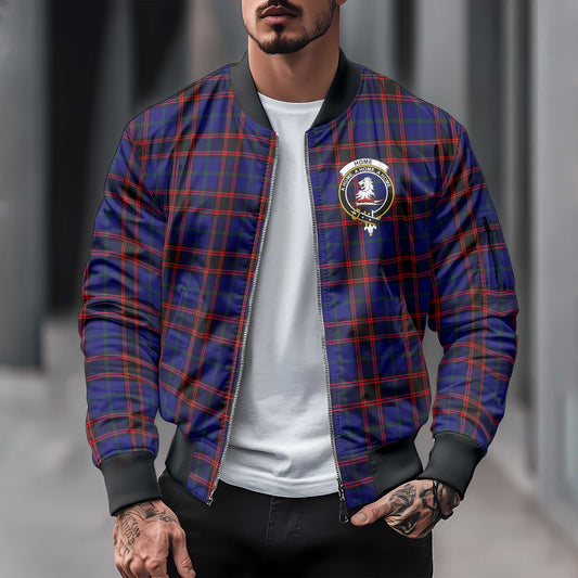 Clan Home Tartan Men Bomber Jacket Crest And Plaid Basic Style