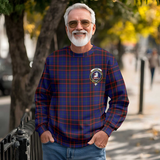 Clan Home Tartan Men Sweatshirt Crest And Plaid Basic Style