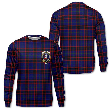 Clan Home Tartan Men Sweatshirt Crest And Plaid Basic Style