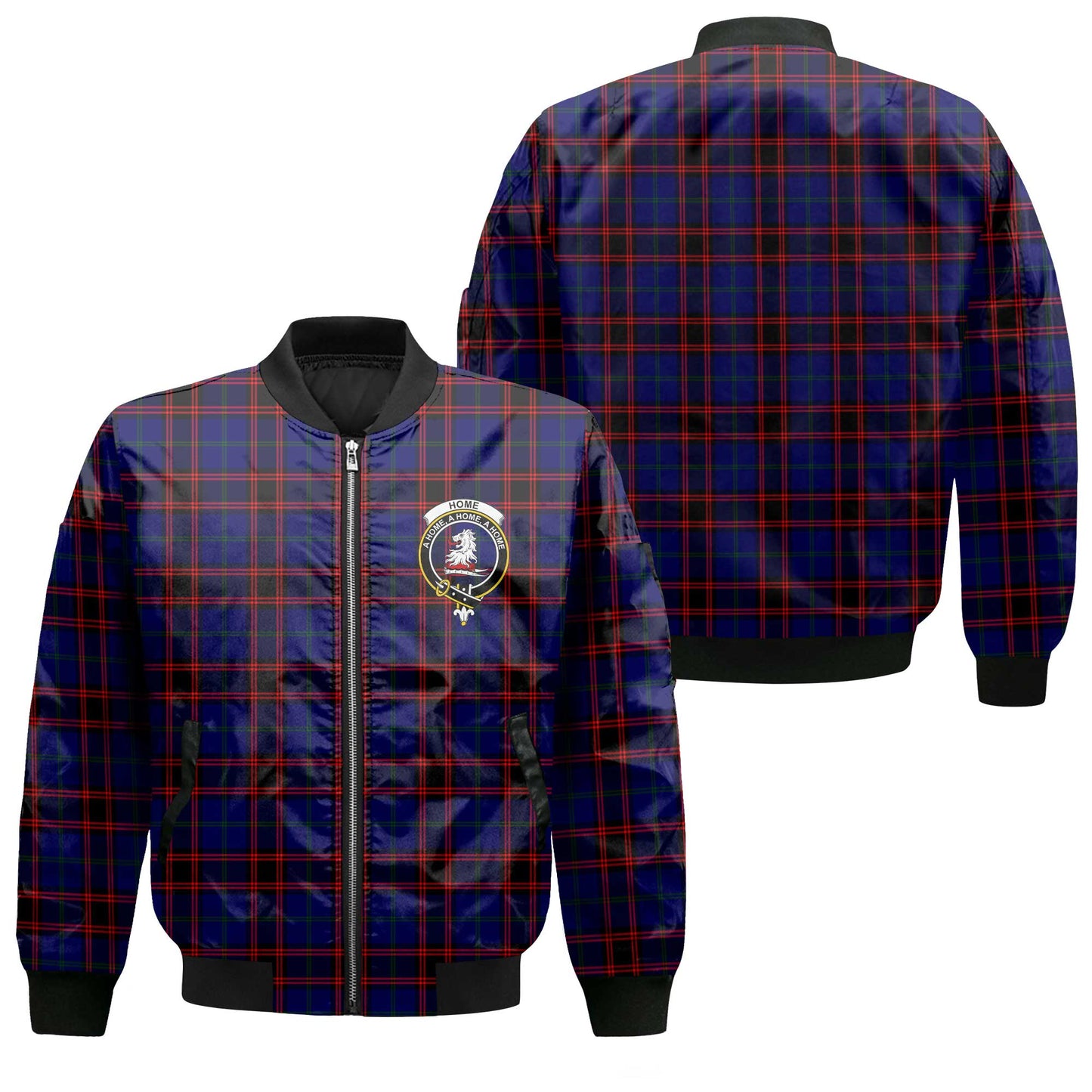 Clan Home Tartan Women Bomber Jacket Crest And Plaid Basic Style