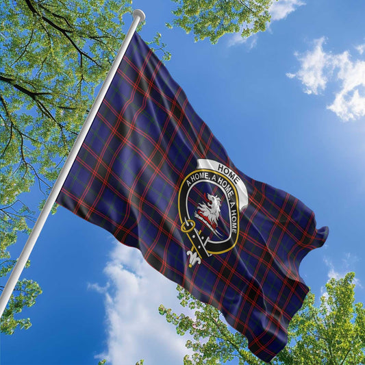 Clan Home Or Hume Tartan Flag Crest And Plaid Basic Style