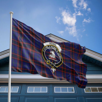 Clan Home Or Hume Tartan Flag Crest And Plaid Basic Style