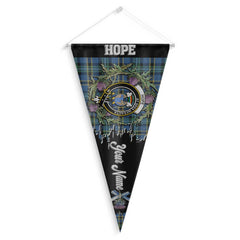 Clan Hope Tartan Felt Pennant Crest And Plaid Basic Style