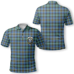 Clan Hope Tartan Golf Men Polo Shirt Crest And Plaid Basic Style