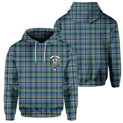 Clan Hope Tartan Men Hoodie Crest And Plaid Basic Style