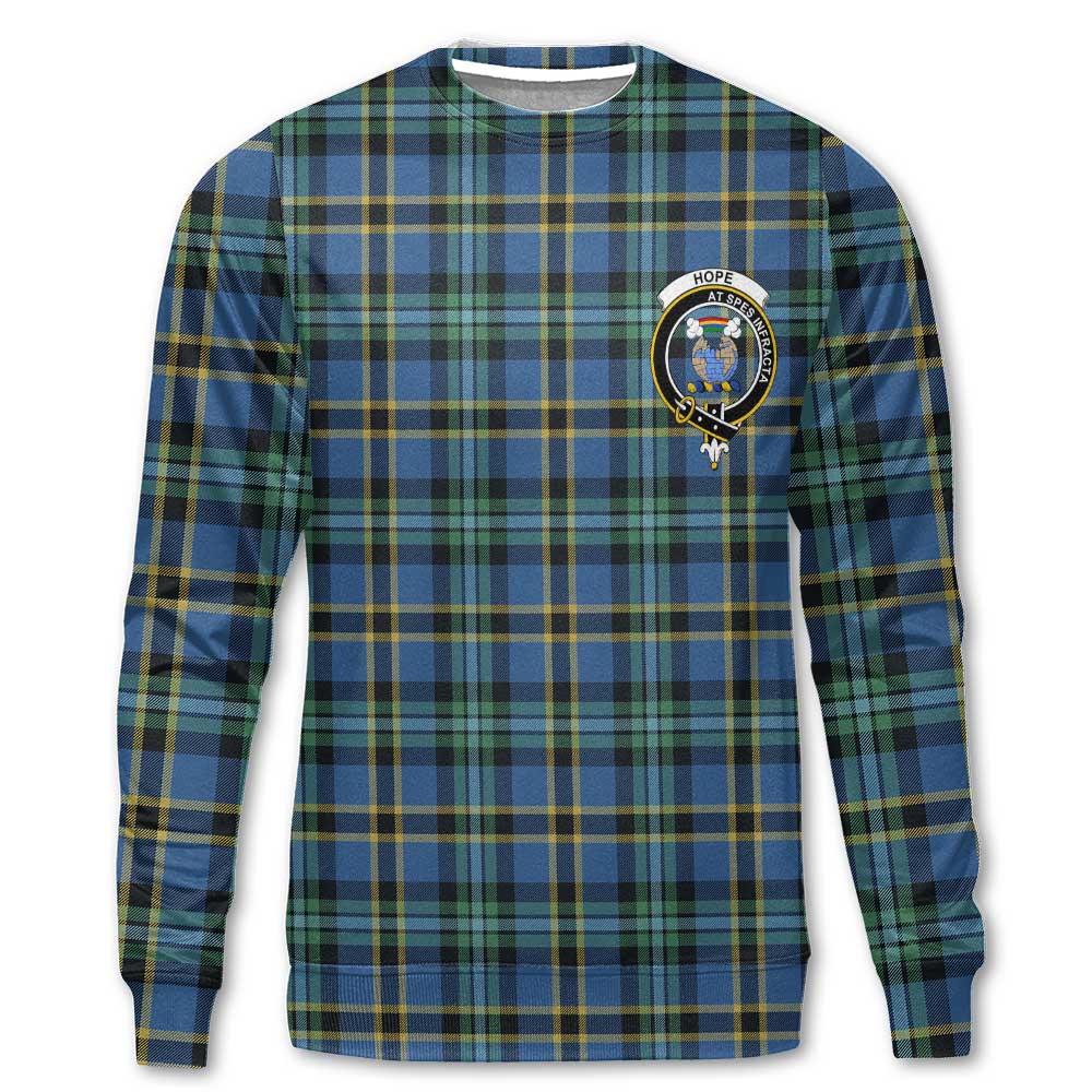 Clan Hope Tartan Men Sweatshirt Crest And Plaid Basic Style