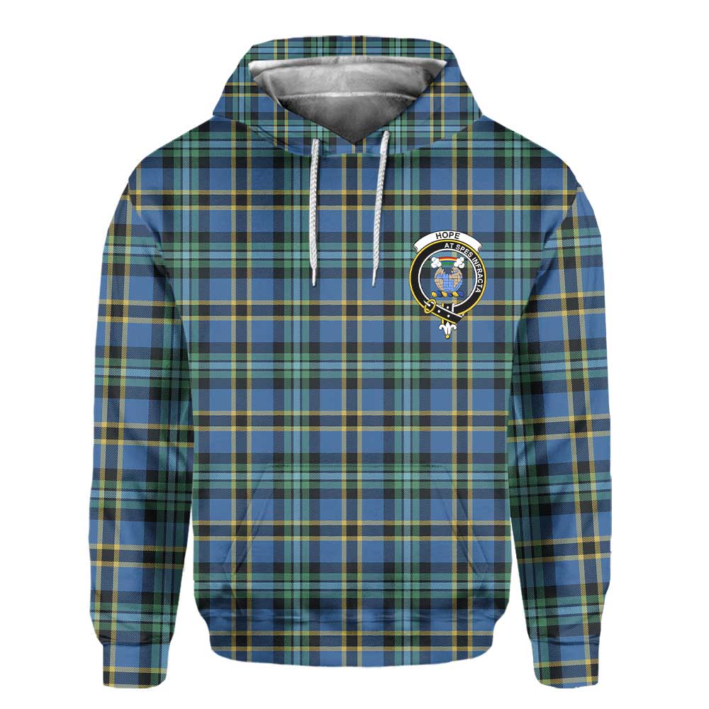 Clan Hope Tartan Women Hoodie Crest And Plaid Basic Style