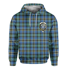 Clan Hope Tartan Women Hoodie Crest And Plaid Basic Style