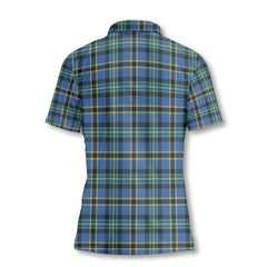 Clan Hope Tartan Women Polo Shirt Crest And Plaid Basic Style