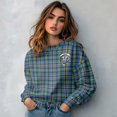 Clan Hope Tartan Women Sweatshirt Crest And Plaid Basic Style