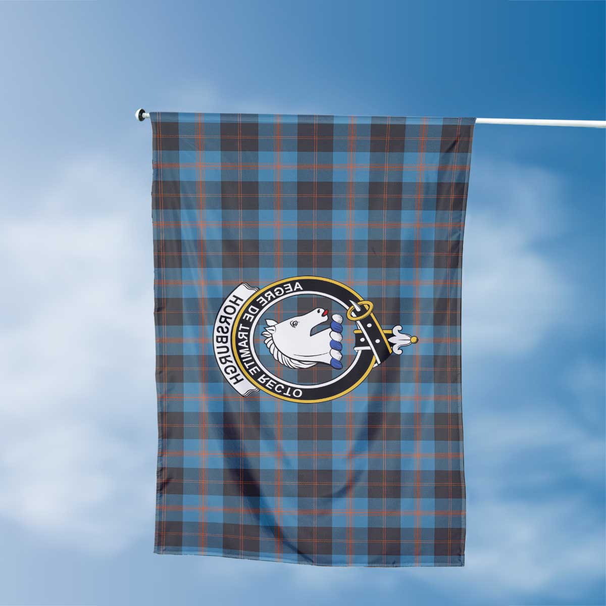 Clan Horsburgh Tartan Flag 1 Crest And Plaid Basic Style Tartan House Flag Crest And Plaid Basic Style