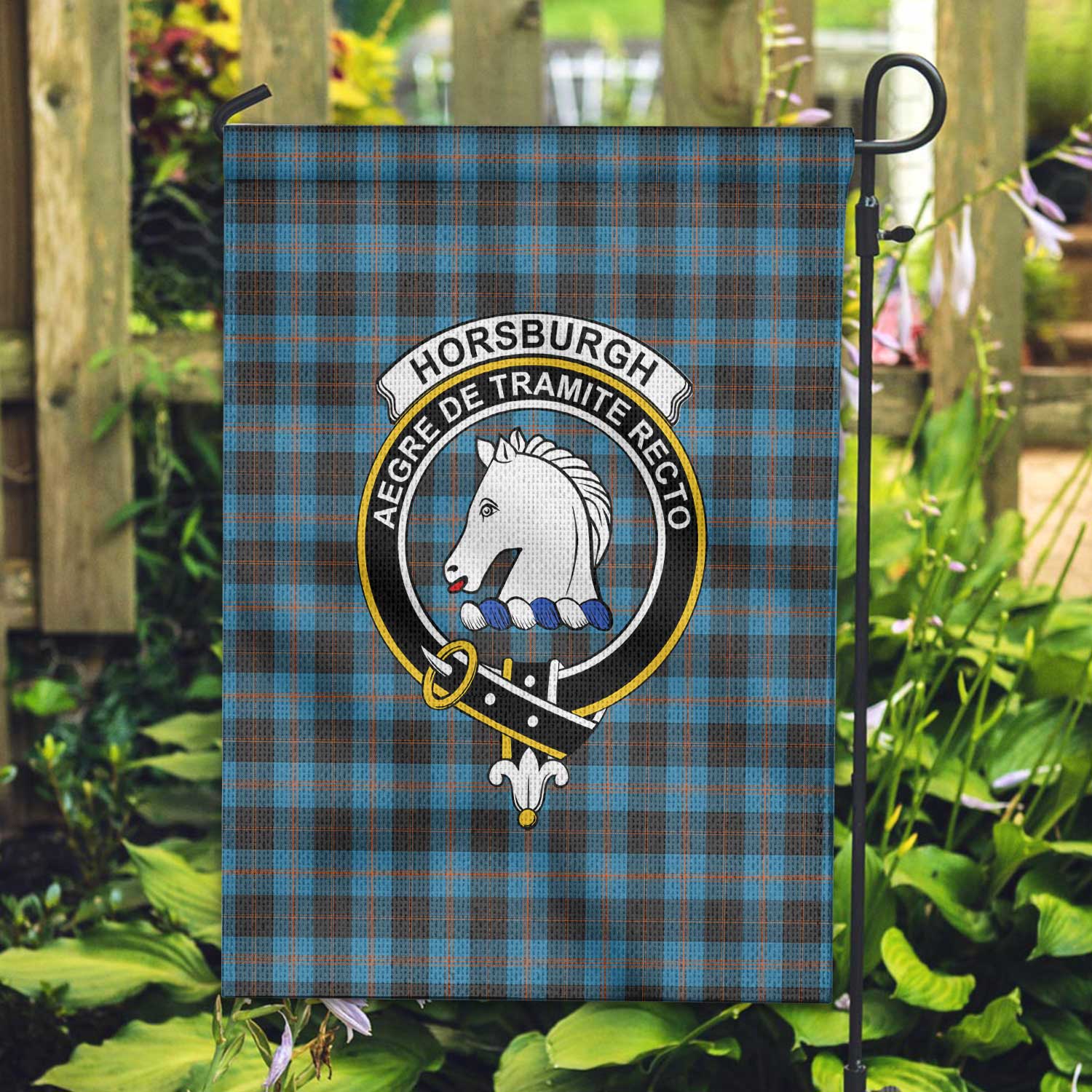Clan Horsburgh Tartan Garden Flag Crest And Plaid Basic Style