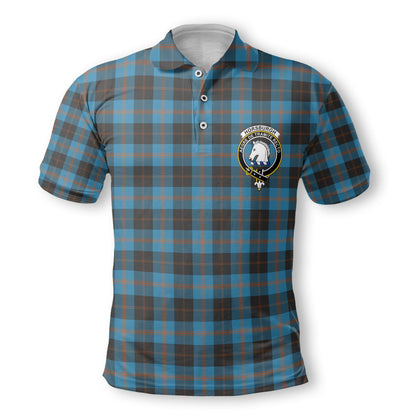 Clan Horsburgh Tartan Golf Men Polo Shirt Crest And Plaid Basic Style