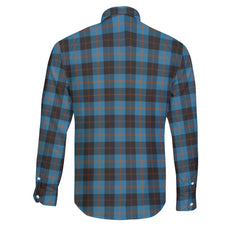Clan Horsburgh Tartan Long Sleeve Button Shirt Crest And Plaid Basic Style