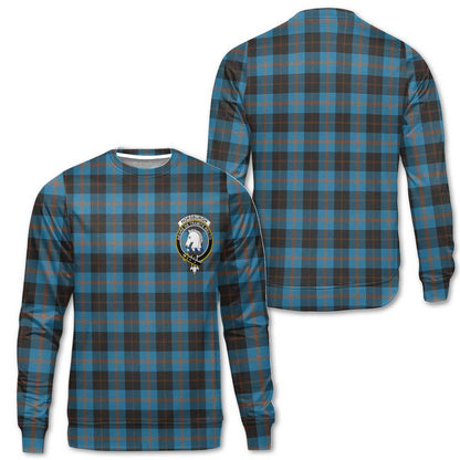 Clan Horsburgh Tartan Men Sweatshirt Crest And Plaid Basic Style