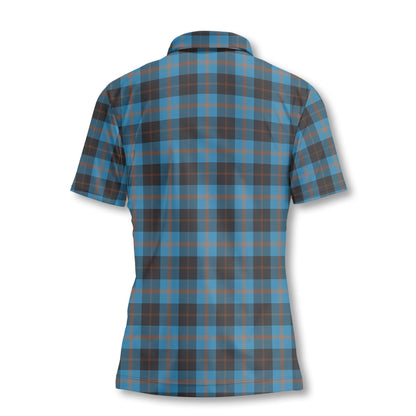 Clan Horsburgh Tartan Women Polo Shirt Crest And Plaid Basic Style