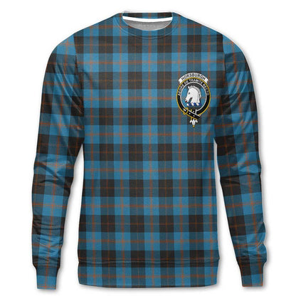 Clan Horsburgh Tartan Women Sweatshirt Crest And Plaid Basic Style