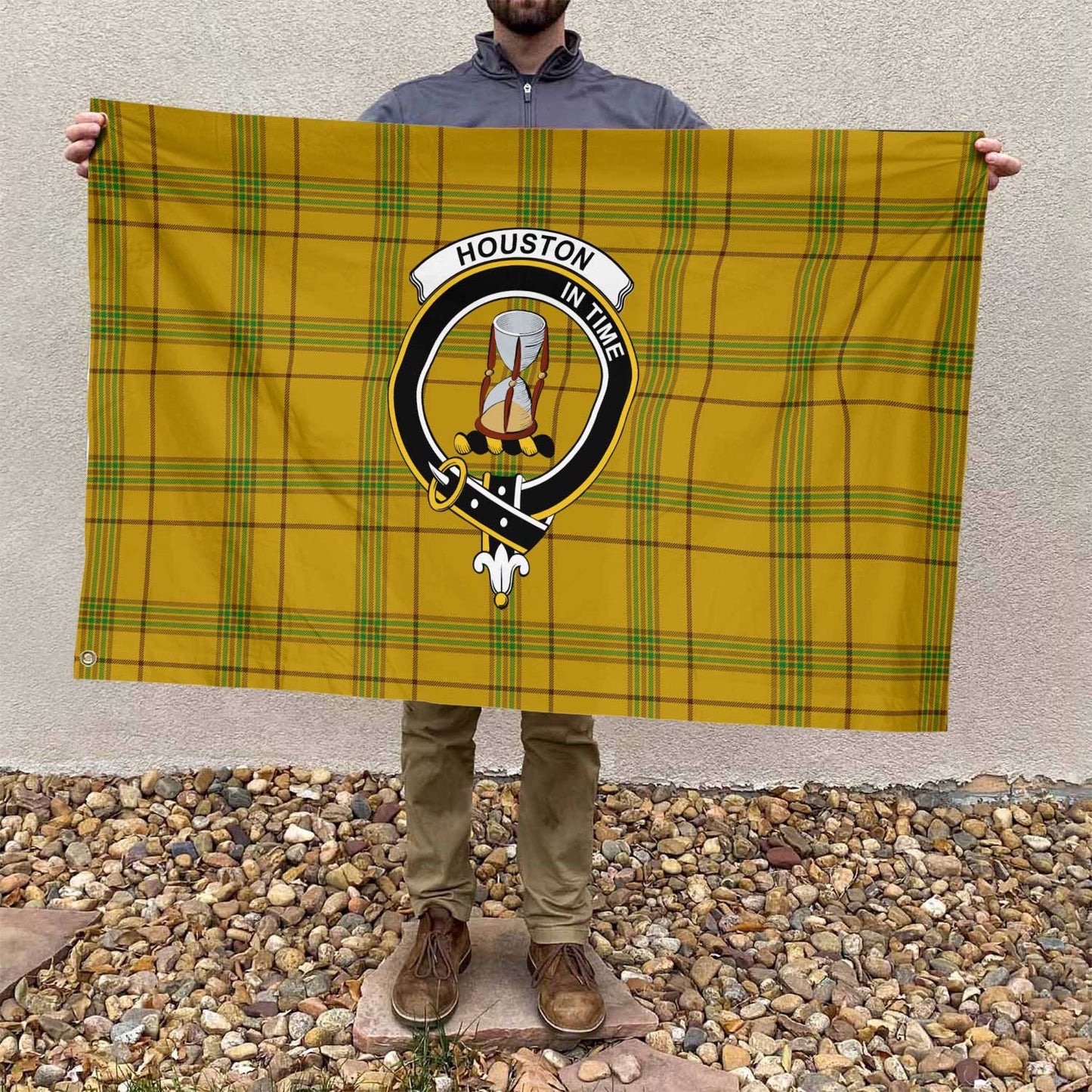 Clan Houston Tartan Flag 1 Crest And Plaid Basic Style Tartan House Flag Crest And Plaid Basic Style