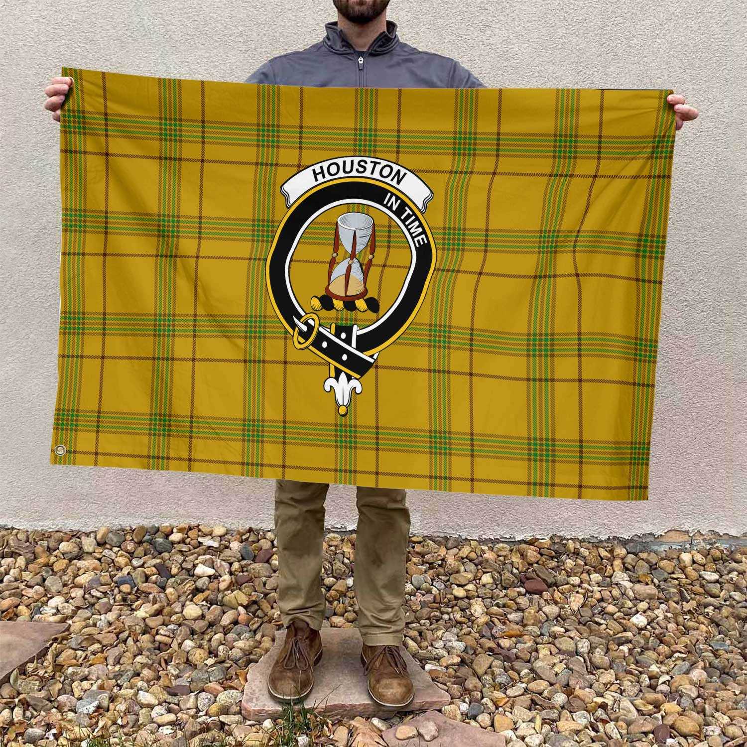 Clan Houston Tartan Flag 1 Crest And Plaid Basic Style Tartan House Flag Crest And Plaid Basic Style