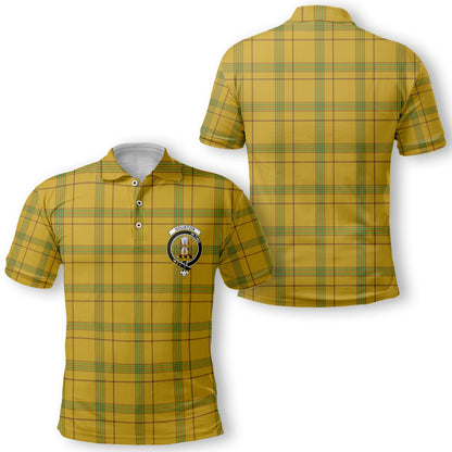 Clan Houston Tartan Golf Men Polo Shirt Crest And Plaid Basic Style