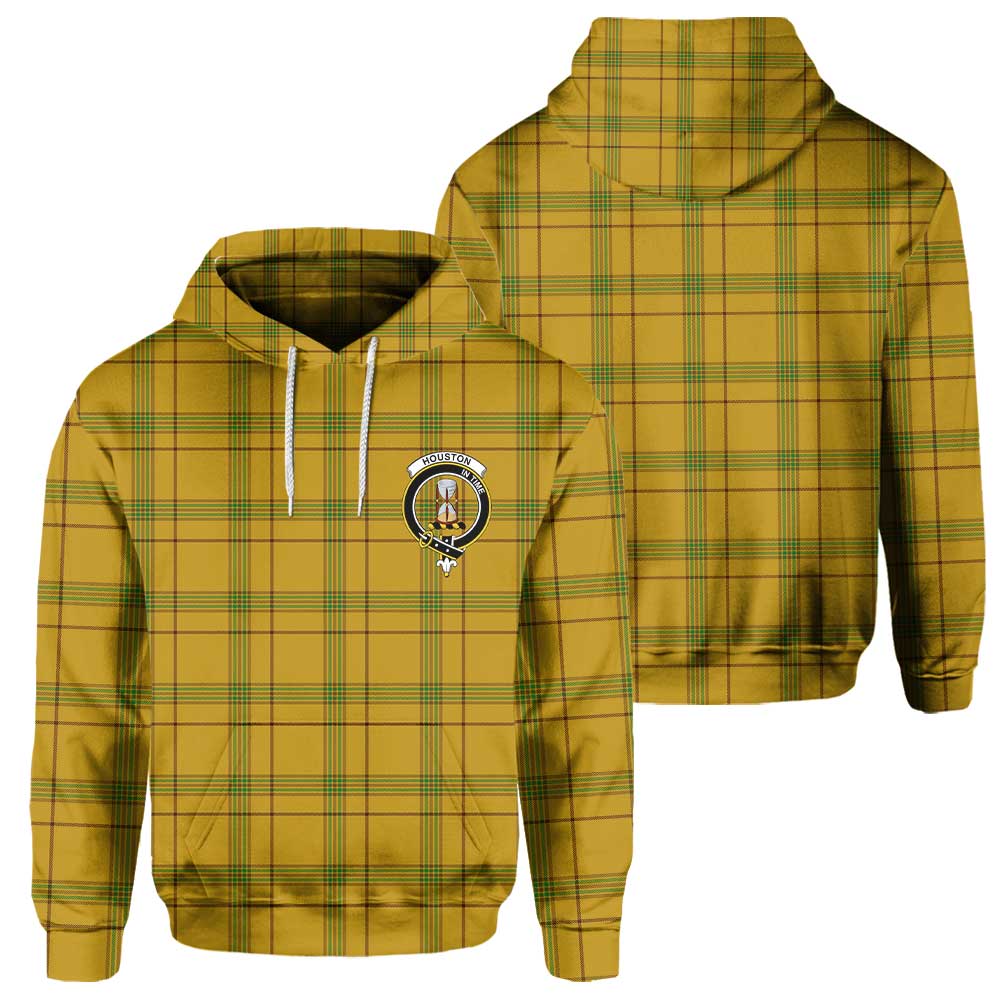 Clan Houston Tartan Men Hoodie Crest And Plaid Basic Style