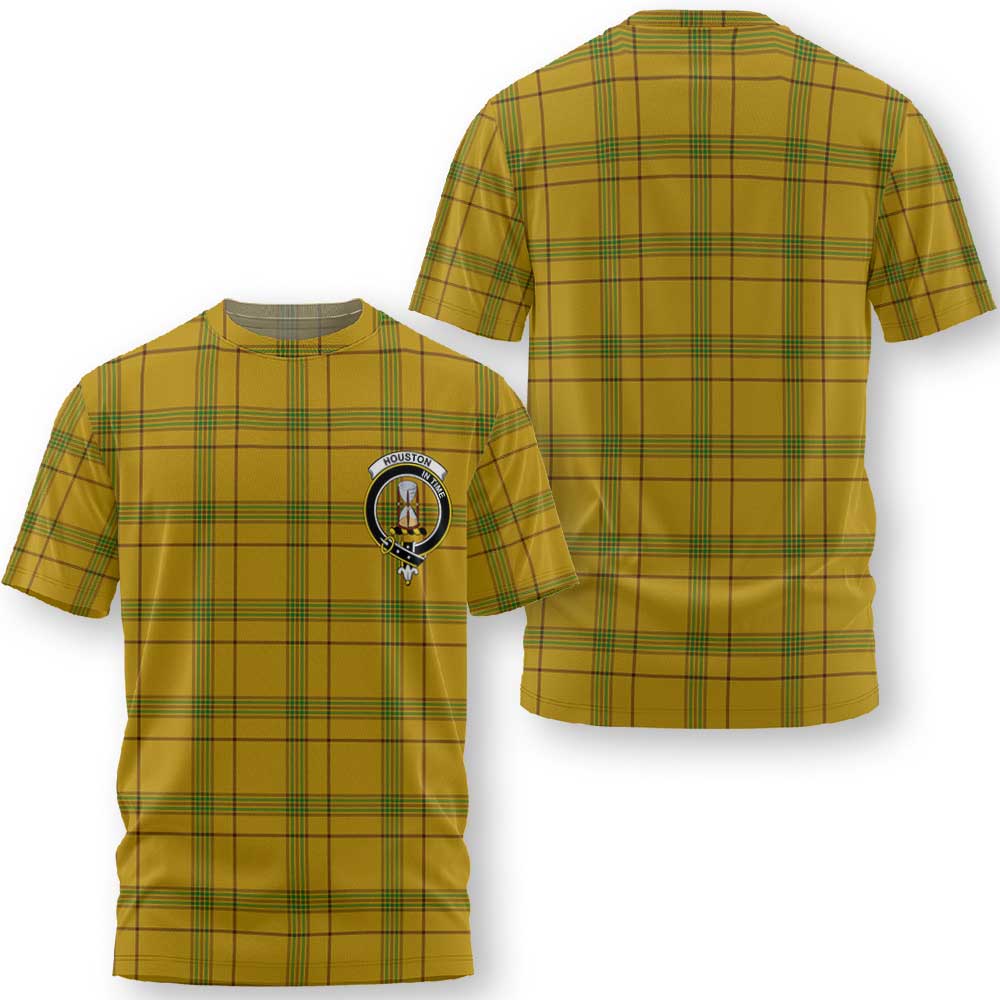 Clan Houston Tartan Men T Shirt Crest And Plaid Basic Style