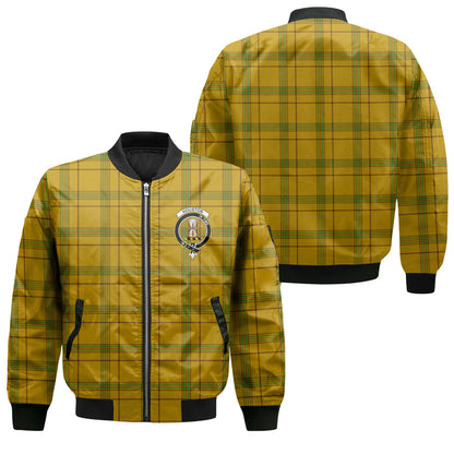 Clan Houston Tartan Women Bomber Jacket Crest And Plaid Basic Style