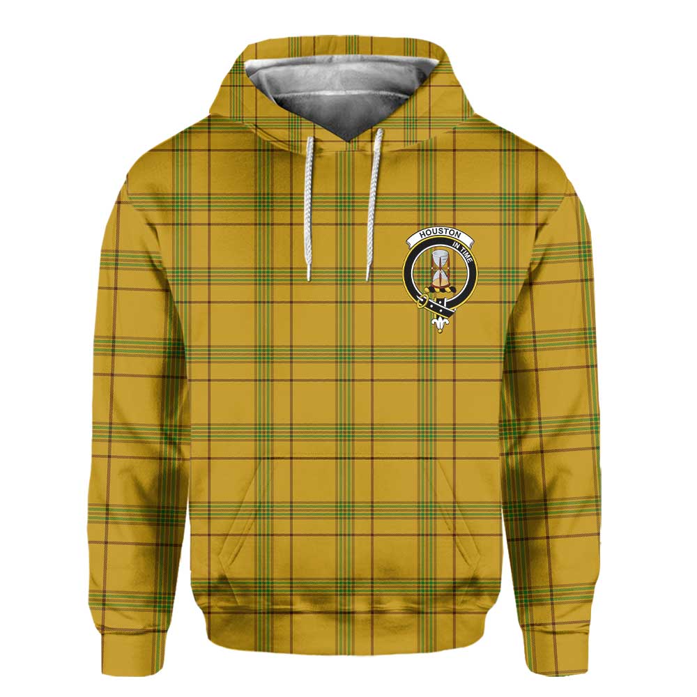 Clan Houston Tartan Women Hoodie Crest And Plaid Basic Style