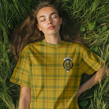 Clan Houston Tartan Women T Shirt Crest And Plaid Basic Style