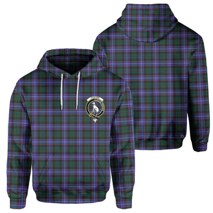 Clan Hunter Tartan Men Hoodie Crest And Plaid Basic Style