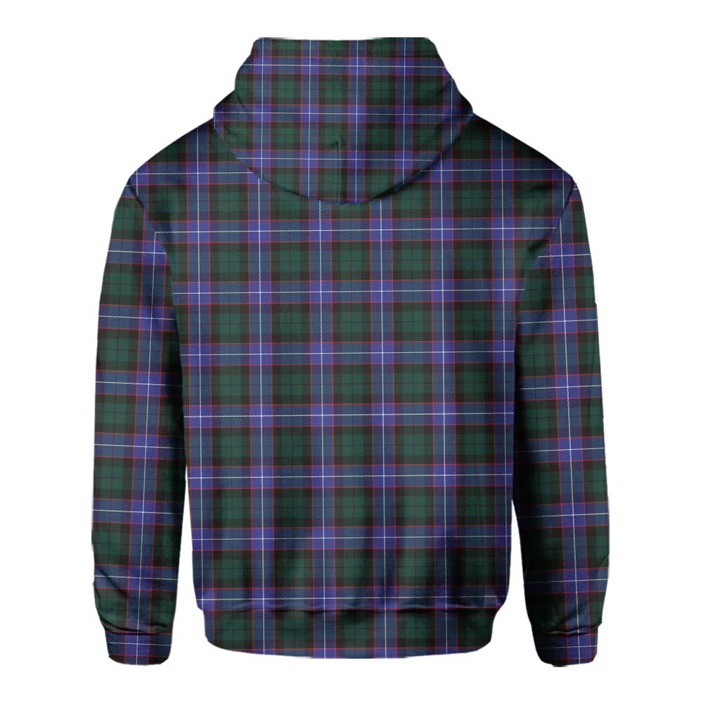 Clan Hunter Tartan Men Hoodie Crest And Plaid Basic Style